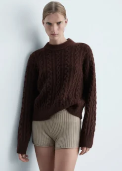 MANGO Swetry I Kardigany|Piżamy*Sweter z warkoczami i okrągłym dekoltem