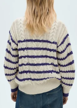 MANGO Swetry I Kardigany*Sweter z warkoczami w paski