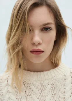 MANGO Swetry I Kardigany*Sweter z warkoczami w paski