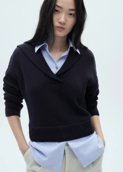 MANGO Swetry I Kardigany*Sweter z wszytą koszulą