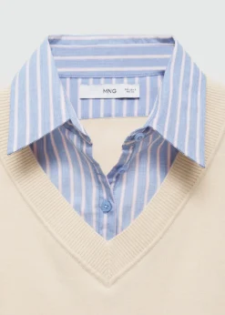 MANGO Swetry I Kardigany*Sweter z wszytą koszulą