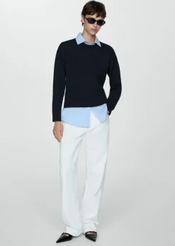 MANGO Swetry I Kardigany*Sweter z wszytą koszulą