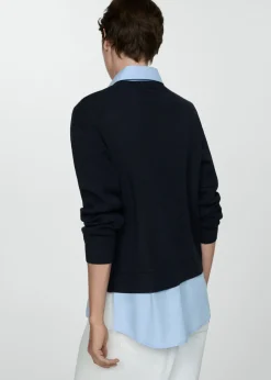 MANGO Swetry I Kardigany*Sweter z wszytą koszulą