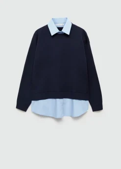 MANGO Swetry I Kardigany*Sweter z wszytą koszulą