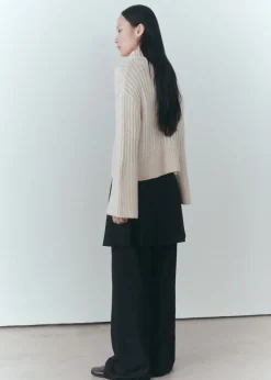 MANGO Swetry I Kardigany*Sweter z wywijanym golfem i ażurowym detalem