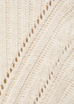 MANGO Swetry I Kardigany*Sweter z wywijanym golfem i ażurowym detalem