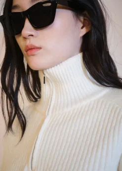 MANGO Swetry I Kardigany*Sweter z zapięciem na zamek i ozdobnymi paskami