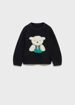 Dzieci MANGO Swetry I Kardigany*Sweter ze ściegiem niedźwiadek