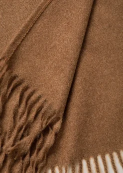 MANGO Szaliki I Chusty*Szal narzutka z dzianiny z frędzlami