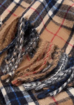 MANGO Szaliki I Chusty*Szalik w kratkę z frędzlami