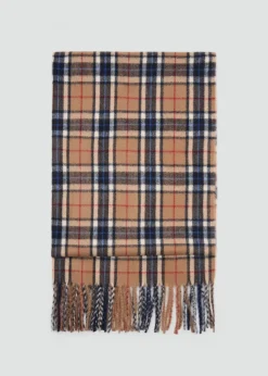 MANGO Szaliki I Chusty*Szalik w kratkę z frędzlami