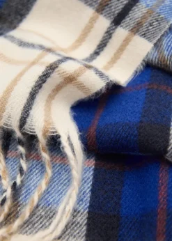 MANGO Szaliki I Chusty*Szalik w kratkę z frędzlami