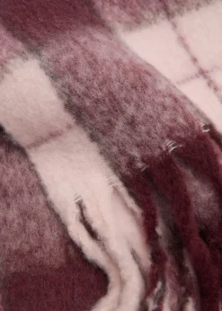 MANGO Szaliki I Chusty*Szalik w kratkę z frędzlami