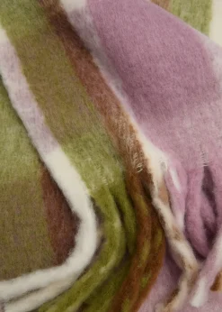 MANGO Szaliki I Chusty*Szalik w kratkę z frędzlami