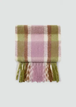 MANGO Szaliki I Chusty*Szalik w kratkę z frędzlami