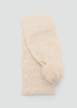 Dzieci MANGO Szaliki I Czapki*Szalik z dzianiny z pomponem