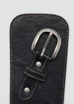 MANGO Paski*Szeroki pas z klamrą