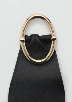 MANGO Paski*Szeroki skórzany pasek