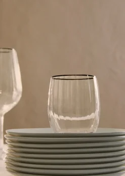 MANGO Szklanki I Kieliszki*Szklanka ze szkła z fakturą w paski