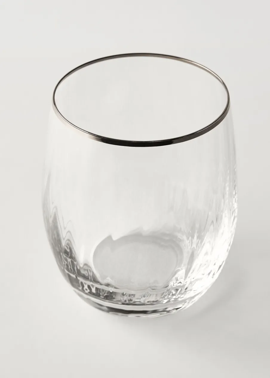 MANGO Szklanki I Kieliszki*Szklanka ze szkła z fakturą w paski
