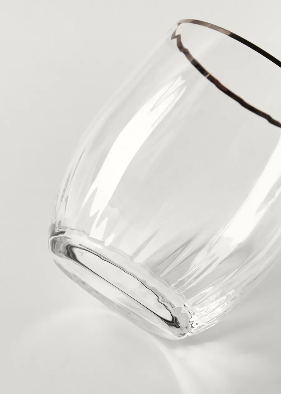 MANGO Szklanki I Kieliszki*Szklanka ze szkła z fakturą w paski