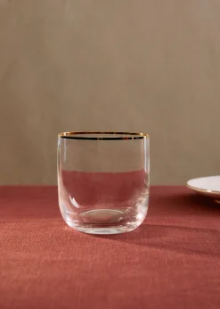 MANGO Szklanki I Kieliszki*Szklanka ze złotą obwódką