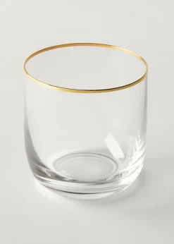 MANGO Szklanki I Kieliszki*Szklanka ze złotą obwódką