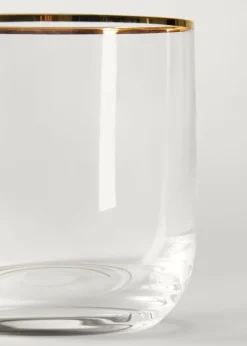 MANGO Szklanki I Kieliszki*Szklanka ze złotą obwódką