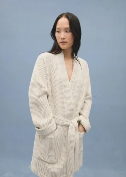 MANGO Szlafroki*Szlafrok z 100% bawełny z gofrową fakturą