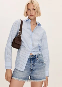 MANGO Krótkie Spodenki*Szorty dżinsowe z postrzępionym dołem