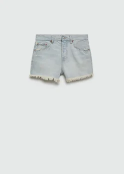 MANGO Krótkie Spodenki*Szorty dżinsowe z postrzępionym dołem