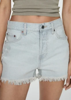 MANGO Krótkie Spodenki*Szorty dżinsowe z postrzępionym dołem