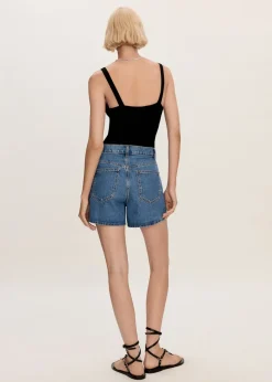 MANGO Krótkie Spodenki*Szorty dżinsowe z wysokim stanem