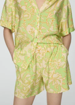 MANGO Krótkie Spodenki*Szorty o lejącym kroju z nadrukiem