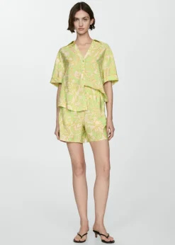 MANGO Krótkie Spodenki*Szorty o lejącym kroju z nadrukiem