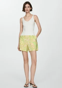 MANGO Krótkie Spodenki*Szorty o lejącym kroju z nadrukiem