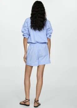 MANGO Krótkie Spodenki*Szorty o prostym kroju w paski