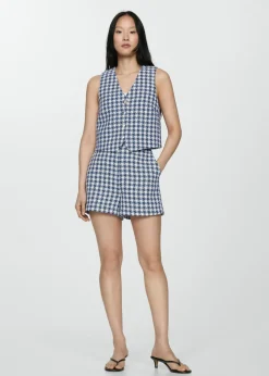 MANGO Krótkie Spodenki*Szorty w pepitkę