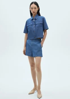 MANGO Krótkie Spodenki*Szorty z bawełny w dżinsowym stylu