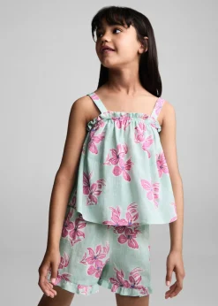 Dzieci MANGO Szorty I Spódnice*Szorty z bawełny w kwiaty