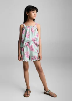 Dzieci MANGO Szorty I Spódnice*Szorty z bawełny w kwiaty