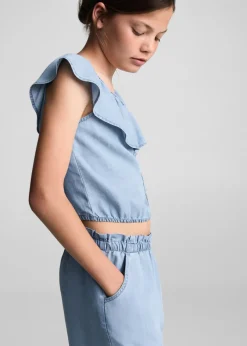 Dzieci MANGO Szorty I Spódnice*Szorty z lyocellu z elastycznym pasem