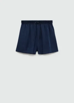 MANGO Krótkie Spodenki*Szorty z lyocellu z elastycznym pasem