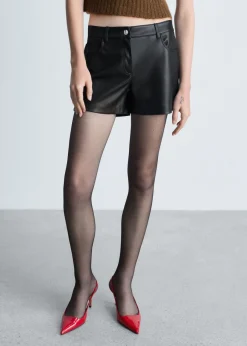 MANGO Krótkie Spodenki*Szorty ze sztucznej skóry