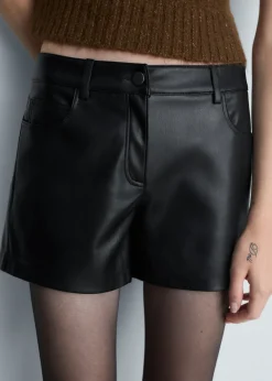 MANGO Krótkie Spodenki*Szorty ze sztucznej skóry