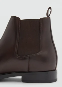 MANGO Skóra|Buty*Sztyblety ze skóry antykowanej