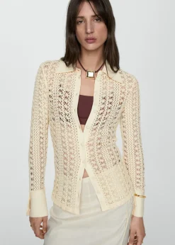 MANGO Swetry I Kardigany|Koszule I Bluzki*Szydełkowa koszula