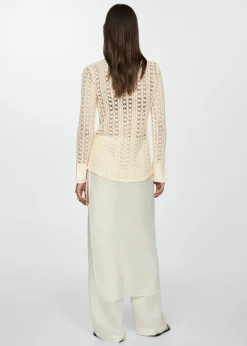 MANGO Swetry I Kardigany|Koszule I Bluzki*Szydełkowa koszula