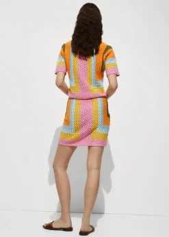 MANGO Spódnice*Szydełkowa minispódniczka wiązana w talii