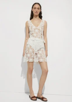 MANGO Spódnice*Szydełkowa minispódniczka z motywem kwiatów